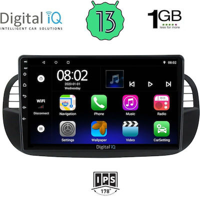 Digital IQ Ηχοσύστημα Αυτοκινήτου για Fiat 500 2007-2015 (Bluetooth/USB/WiFi/GPS) με Οθόνη Αφής 9"