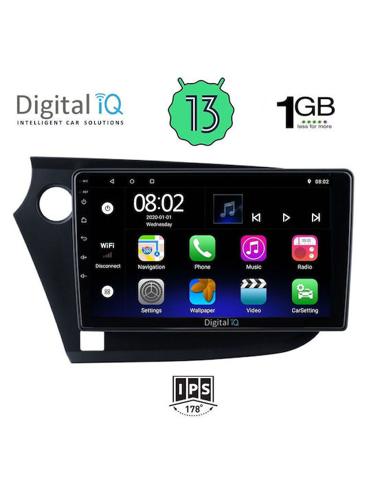 Digital IQ Auto-Audiosystem für Honda Einblick 2009-2014 (Bluetooth/USB/WiFi/GPS/Apple-Carplay/Android-Auto) mit Touchscreen 9"