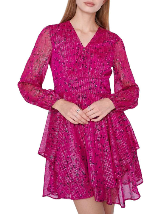 Ale - The Non Usual Casual Mini Kleid mit Rüschen Rosa