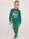 Muydemi Set Top & Bottom Kids Cotton Pyjamas Green