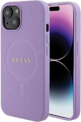Guess Saffiano MagSafe Back Cover Plastic Purple (iPhone 15 Plus)