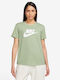 Nike Γυναικείο Αθλητικό T-shirt Χακί