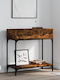 Console Table Wood & Metal Smoky Oak L75xW34.5xH75cm