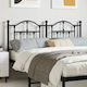vidaXL Metal Bed Headboard Black 135cm