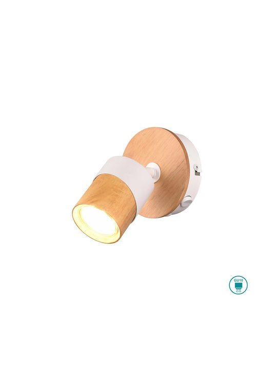 Trio Lighting Единично Спот с Цокъл GU10 в Бял Цвят