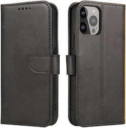 Hurtel Wallet Silicone / Leather Durable Magnetic Black (Samsung M54)