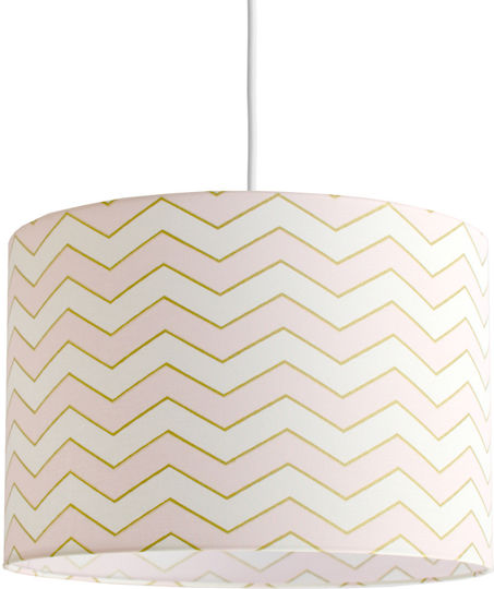 Veis Chevron Einfaches Licht Kinderdeckenleuchte Deckenleuchte 15W mit Fassung E27 Rosa