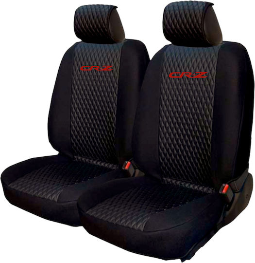 Σετ Καλύμματα Αυτοκινήτου 2τμχ Δερματίνη Honda CR-Z Μαύρα