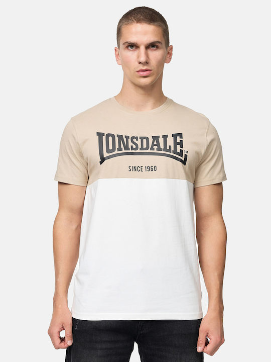 Lonsdale Men's Short Sleeve T-shirt Beige