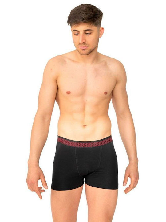 Comfort Boxeri pentru bărbați Negre cu modele 1Pachet