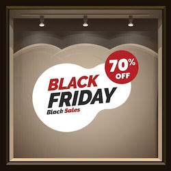 Houseart Display Window & Wall Sticker Black Friday 65x50cm 26-311