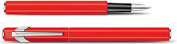 Caran D'ache Writing Pen Medium Red made of Aluminum with Red Ink