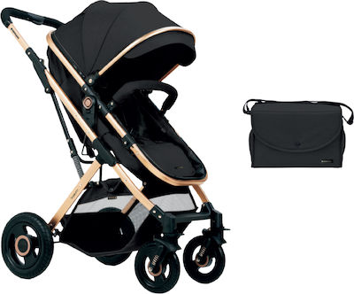 Kikka Boo Scarlett Adjustable Baby Stroller Suitable for Newborn Black