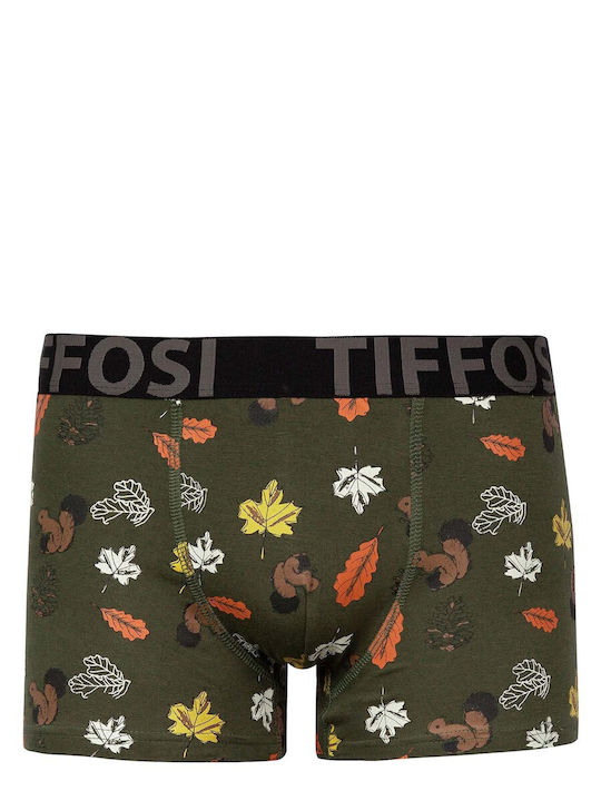 Tiffosi Herren Boxershorts Khaki 1Packung