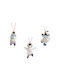 Hängender Pinguin Ornament Polyresin Weiß 6x5cm