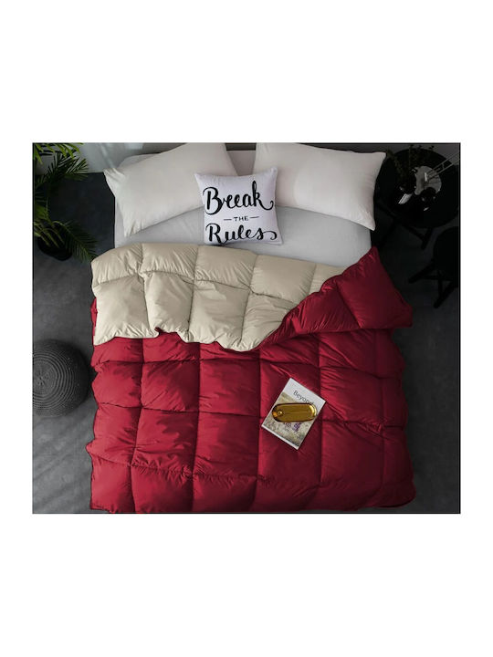Saray Home Duvet Queen Down 220x240cm Bordeaux-Ivoire 500 GSMGsm