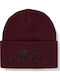 Knitted Beanie Cap Burgundy