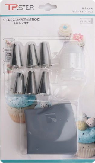 Tpster Set Pungi De Patiserie Metalice 6 Bucăți 31857