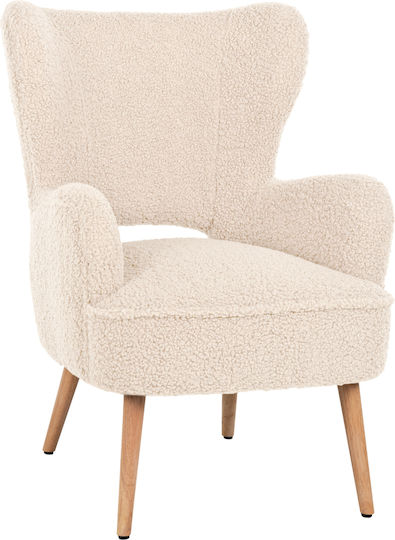 Mylie Ohrensessel Ecru 66x75x93cm