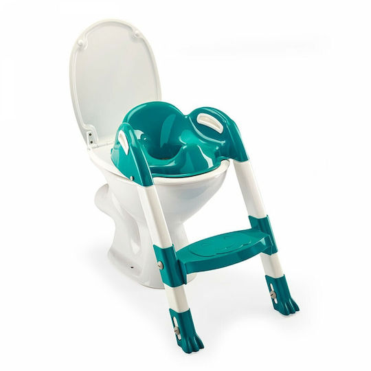 Thermobaby Toddler Toilet Seat Kiddyloo with Footrest & Handles Turquoise-Petrol