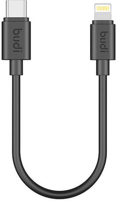 Budi USB-C zu Lightning Kabel Schwarz 0.25m (023TT025)