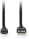 Nedis USB 2.0 Cable USB-C male - USB-A 15W Μαύρο 1.5m (CCGB60800BK15)