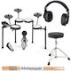 Alesis Електронни барабани Nitro Max в черен цвят с табуретка, слушалки и барабанни палки