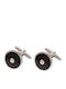 Tumi Cufflinks from Steel in Black Color