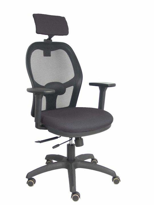 B3drpcr Office Chair with Adjustable Arms Σκούρο γκρίζο P&C