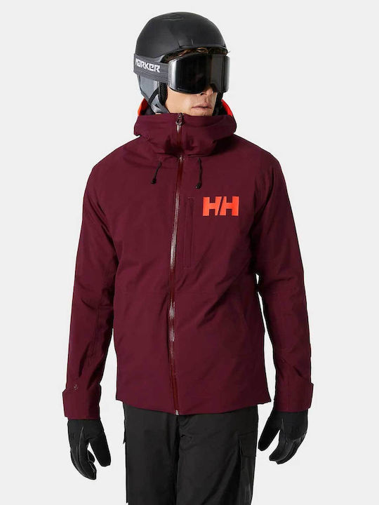 Helly Hansen Powderface 65750-658 Ανδρικό Μπουφάν για Σκι & Snowboard Κόκκινο
