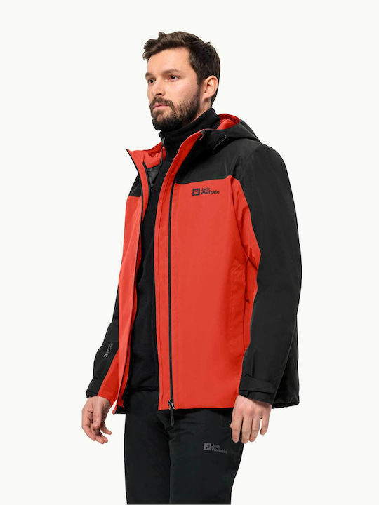 Jack Wolfskin Taubenberg 3 in 1 Winter Jacket Red