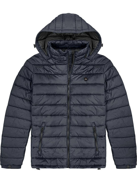 Double Winter Jacke Puffer Blau