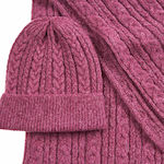 Verde Knitted Beanie Cap Fuchsia