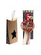 Synchronia Handmade Lucky Charm with Wishes Red made of Wood 19x30cm 1pcs