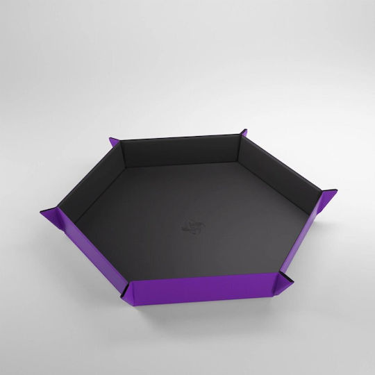 Gamegenic Magnetic Hexagonal Dice Tray - Black/purple Rolling Tray GGS60059ML