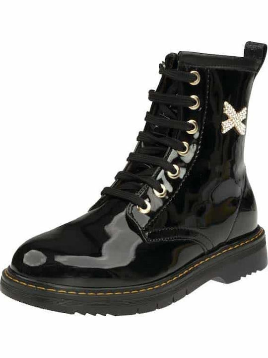 Anatomisch Kinderstiefel mit Reißverschluss Schwarz