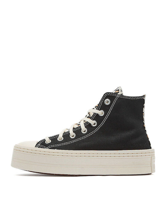 Chuck Taylor All Star Modern Lift Flatforms Tip Botine Negre