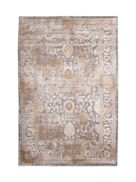 Klonaras Velvet Rug Rectangular Grey Beige