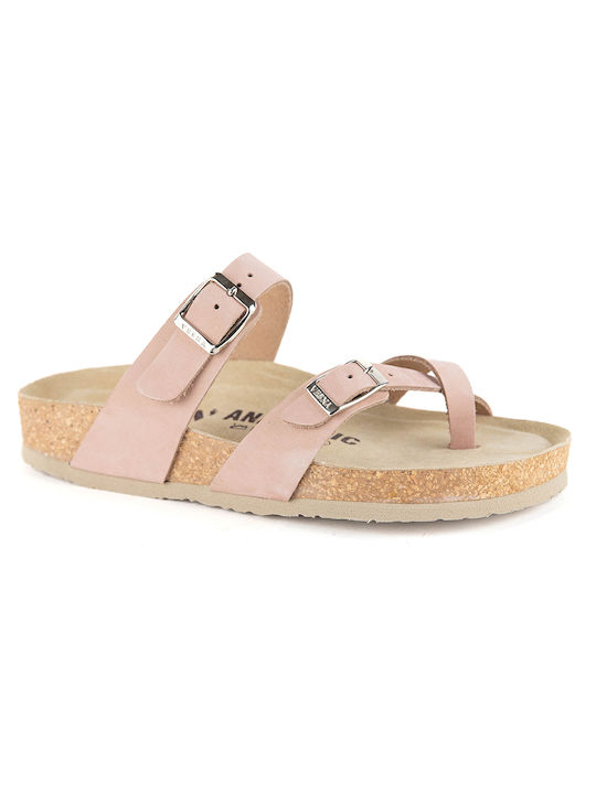 Vesna Anatomic Leather Women's Sandals Pink