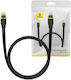 Baseus Flat Direct Attach Copper Cat.7 Ethernet Network Cable 2m Black 1pcs