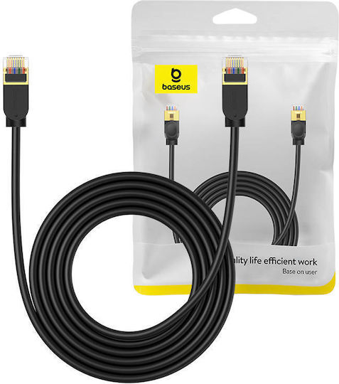 Baseus Cat.7 (10Gbps) Καλώδιο Δικτύου Ethernet 3m Μαύρο