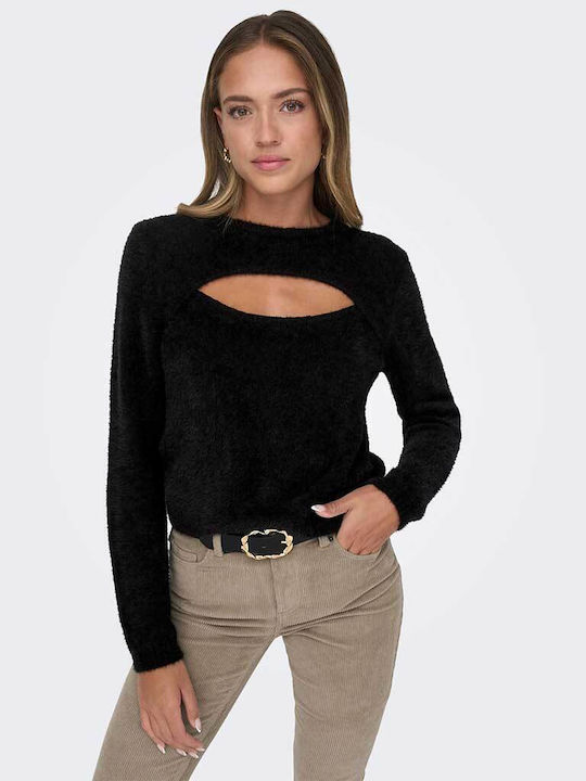 Only Damen Langarm Pullover Schwarz