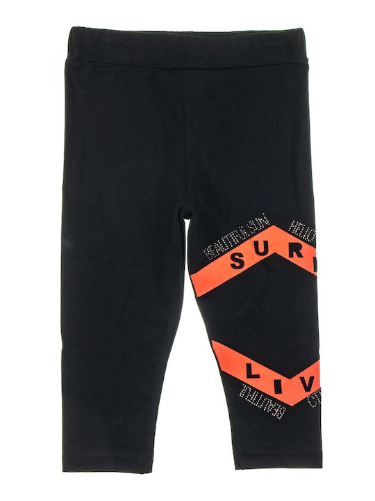 Kinder Leggings Capri Schwarz