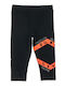 Kinder Leggings Capri Schwarz