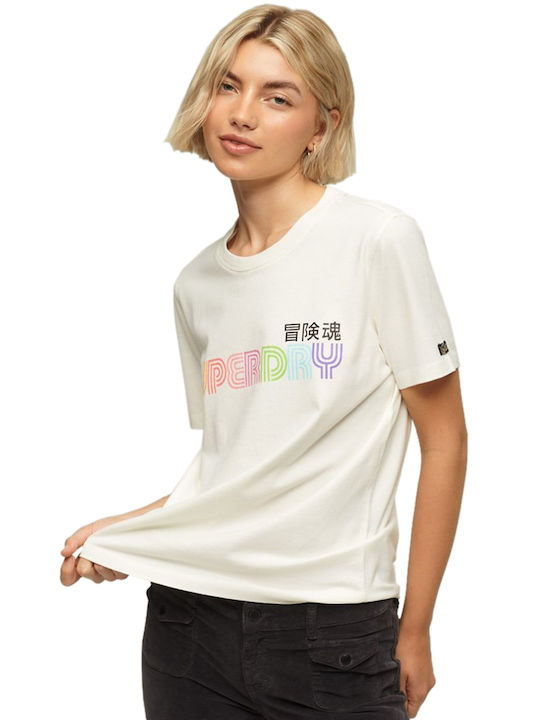 Superdry Damen T-shirt Beige