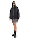 Poly Μακρύ Γυναικείο Bomber Jacket Μαύρο