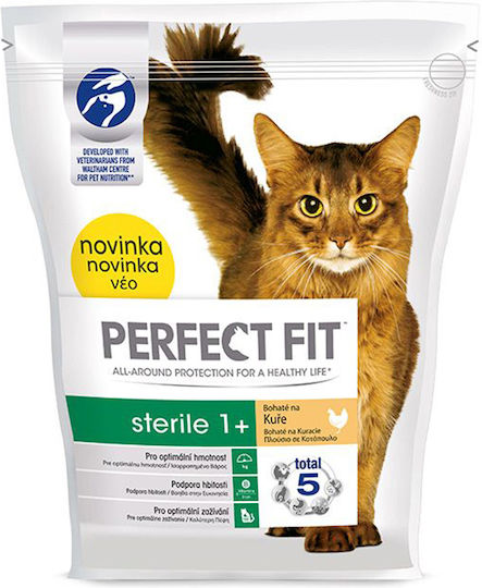 Perfect Fit Sterile 1+ Dry Food for Sterilized Cats with Chicken 0.75kg