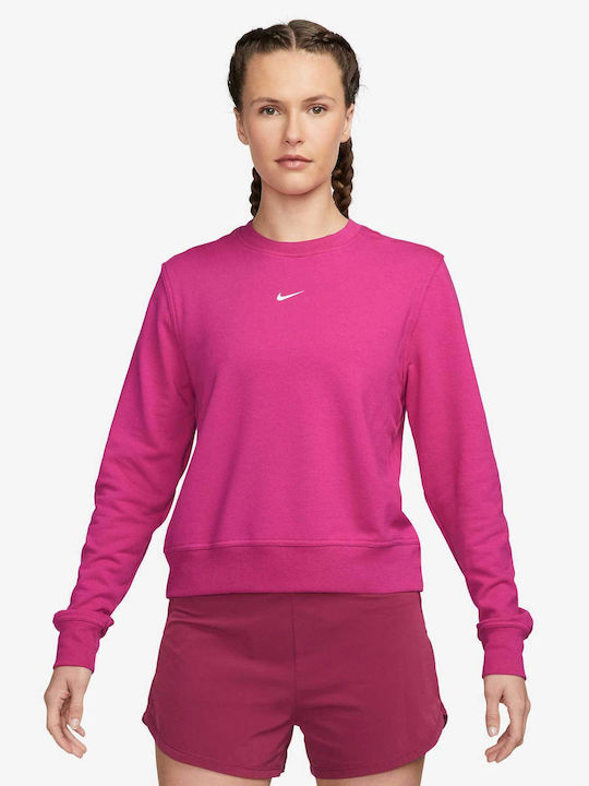 Nike Dri-Fit Γυναικείο Φούτερ Ροζ