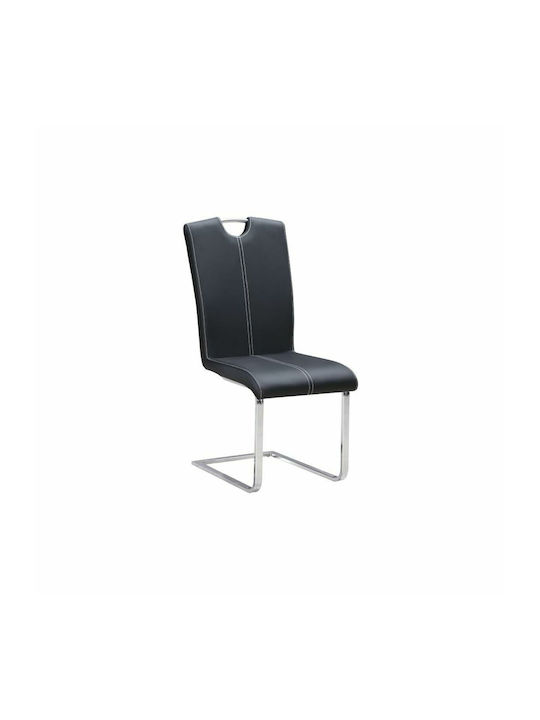 Dining Room Metallic Chair Black 59x45x102cm