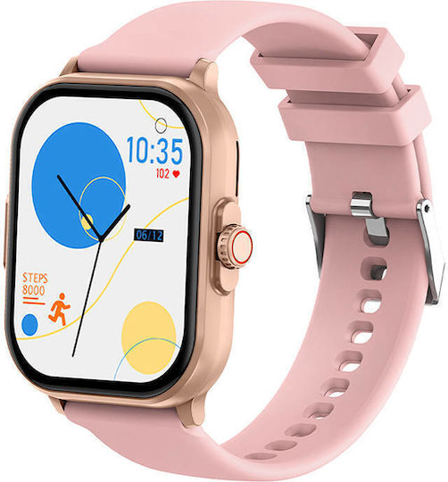 Colmi C63 Aluminium Smartwatch mit Pulsmesser (Rosa)